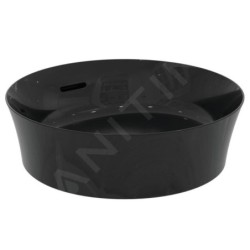 Ideal Standard Ipalyss - Vasque, diamètre 400 mm, avec trop-plein, noir brillant E1413V2
