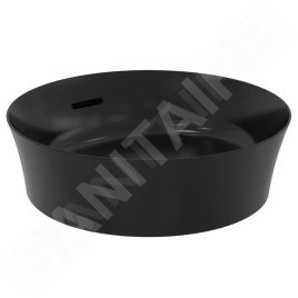 Ideal Standard Ipalyss - Vasque, diamètre 400 mm, avec trop-plein, noir mat E1413V3