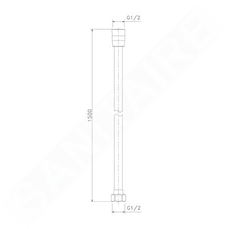 Sapho Softflex - Flexible de douche, 150 cm, doré 1208-19
