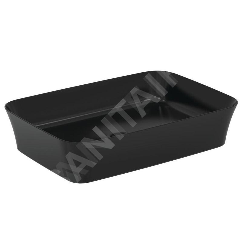 Ideal Standard Ipalyss - Lavabo à poser, 550x380 mm, sans trop-plein, noir mat E2076V3 Ideal Standard Ipalyss - Lavabo à poser, 550x380 mm, sans trop-plein, noir mat E2076V3
