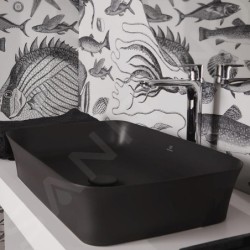 Ideal Standard Ipalyss - Lavabo à poser, 550x380 mm, sans trop-plein, noir mat E2076V3