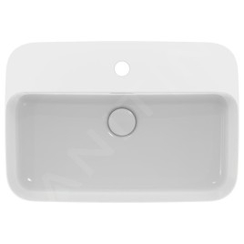 Ideal Standard Ipalyss - Lavabo à poser, 550x380 mm, avec trop-plein, trou pour robinet, blanc mat E2077V1