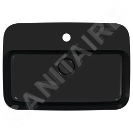 Ideal Standard Ipalyss - Lavabo à poser, 550x380 mm, avec trop-plein, trou pour robinet, noir mat E2077V3