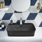 Ideal Standard Ipalyss - Lavabo à poser, 550x380 mm, avec trop-plein, trou pour robinet, noir mat E2077V3 Ideal Standard Ipalyss - Lavabo à poser, 550x380 mm, avec trop-plein, trou pour robinet, noir mat E2077V3