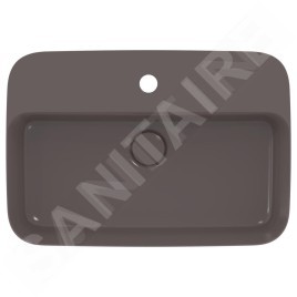 Ideal Standard Ipalyss - Lavabo à poser, 550x380 mm, avec trop-plein, trou pour robinet, slate grey E2077V5