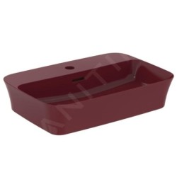 Ideal Standard Ipalyss - Lavabo à poser, 550x380 mm, avec trop-plein, trou pour robinet, Pomegranate E2077V6