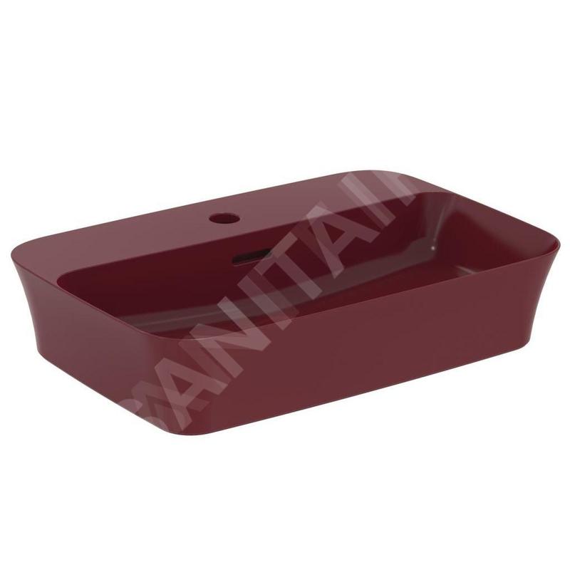 Ideal Standard Ipalyss - Lavabo à poser, 550x380 mm, avec trop-plein, trou pour robinet, Pomegranate E2077V6