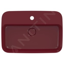 Ideal Standard Ipalyss - Lavabo à poser, 550x380 mm, avec trop-plein, trou pour robinet, Pomegranate E2077V6