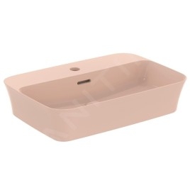 Ideal Standard Ipalyss - Lavabo à poser, 550x380 mm, avec trop-plein, trou pour robinet, Nude E2077V7