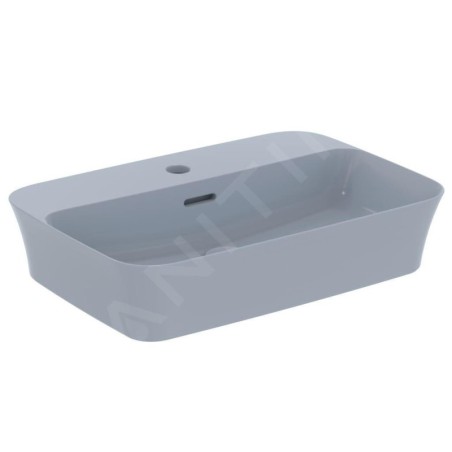 Ideal Standard Ipalyss - Lavabo à poser, 550x380 mm, avec trop-plein, trou pour robinet, Powder E2077X8