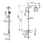 Hansa Basic - Set de douche sans robinetterie, avec inverseur, chrome 55380130