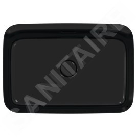 Ideal Standard Ipalyss - Lavabo à poser, 550x380 mm, avec trop-plein, noir mat E2078V3