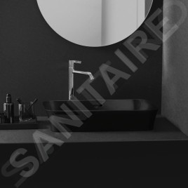 Ideal Standard Ipalyss - Lavabo à poser, 550x380 mm, avec trop-plein, noir mat E2078V3