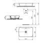 Ideal Standard Ipalyss - Lavabo à poser, 550x380 mm, avec trop-plein, Sage E2078X9 Ideal Standard Ipalyss - Lavabo à poser, 550x380 mm, avec trop-plein, Sage E2078X9