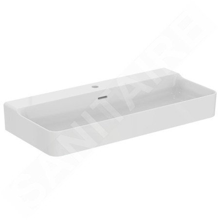Ideal Standard Conca Ceram - Lavabo 1000x450 mm, avec trop-plein, trou pour robinet, blanc T369301