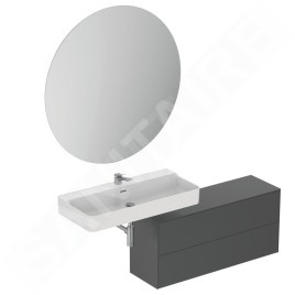Ideal Standard Conca Ceram - Lavabo 1000x450 mm, avec trop-plein, trou pour robinet, blanc T369301