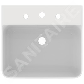 Ideal Standard Conca Ceram - Lavabo 500x450 mm, avec trop-plein, 3 trous pour robinet, blanc T378301