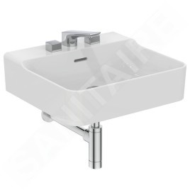 Ideal Standard Conca Ceram - Lavabo 500x450 mm, avec trop-plein, 3 trous pour robinet, blanc T378301