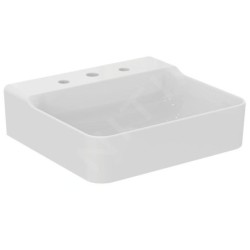 Ideal Standard Conca Ceram - Lavabo 500x450 mm, sans trop-plein, 3 trous pour robinet, blanc T378601