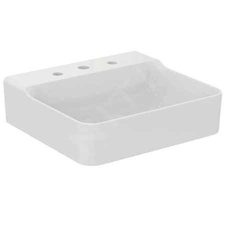 Ideal Standard Conca Ceram - Lavabo 500x450 mm, sans trop-plein, 3 trous pour robinet, blanc T378601