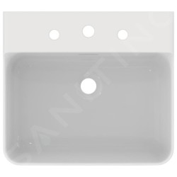 Ideal Standard Conca Ceram - Lavabo 500x450 mm, sans trop-plein, 3 trous pour robinet, blanc T378601