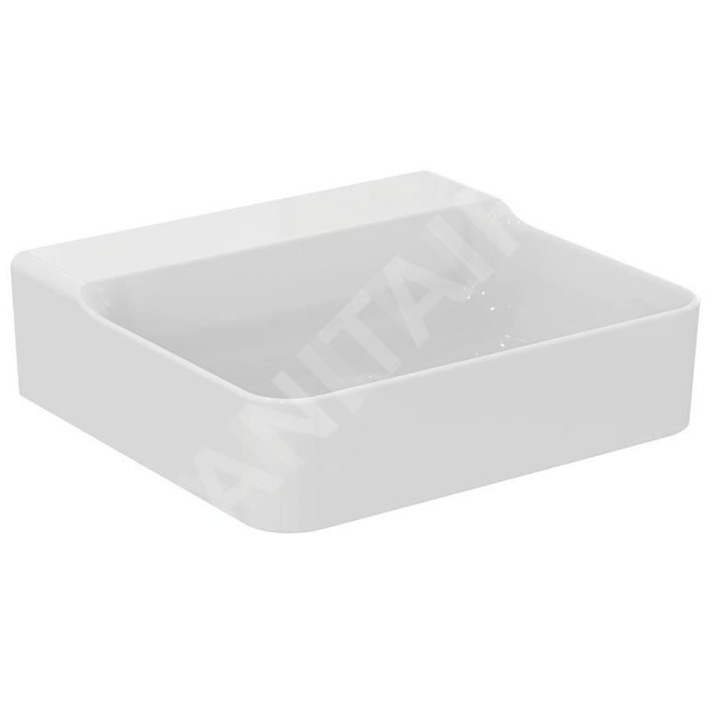 Ideal Standard Conca Ceram - Lavabo 500x450 mm, sans trop-plein, sans trou pour robinet, blanc T378701 Ideal Standard Conca Ceram - Lavabo 500x450 mm, sans trop-plein, sans trou pour robinet, blanc T378701