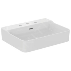 Ideal Standard Conca Ceram - Lavabo 600x450 mm, avec trop-plein, 3 trous pour robinet, blanc T378801