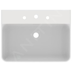 Ideal Standard Conca Ceram - Lavabo 600x450 mm, avec trop-plein, 3 trous pour robinet, blanc T378801