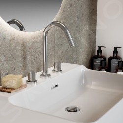 Ideal Standard Conca Ceram - Lavabo 600x450 mm, avec trop-plein, 3 trous pour robinet, blanc T378801