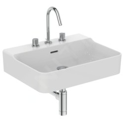 Ideal Standard Conca Ceram - Lavabo 600x450 mm, avec trop-plein, 3 trous pour robinet, blanc T378801