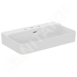 Ideal Standard Conca Ceram - Lavabo 800x450 mm, avec trop-plein, 3 trous pour robinet, blanc T379301