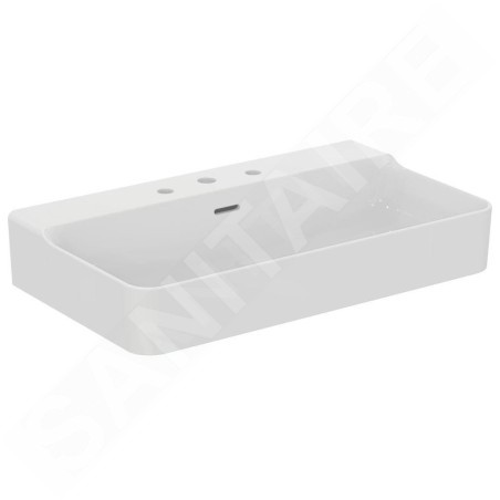 Ideal Standard Conca Ceram - Lavabo 800x450 mm, avec trop-plein, 3 trous pour robinet, blanc T379301