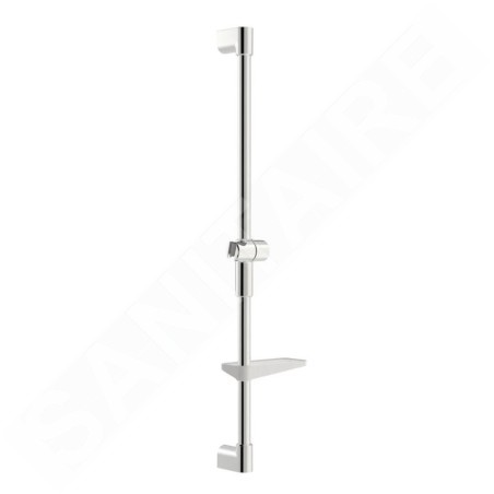 Hansa Viva - Barre de douche 97 cm, avec étagère, chrome 44130200