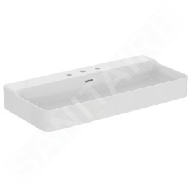 Ideal Standard Conca Ceram - Lavabo 1000x450 mm, avec trop-plein, 3 trous pour robinet, blanc T379801