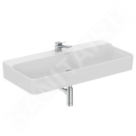 Ideal Standard Conca Ceram - Lavabo 1000x450 mm, sans trop-plein, trou pour robinet, blanc T380001
