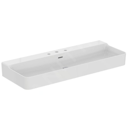 Ideal Standard Conca Ceram - Lavabo 1200x450 mm, avec trop-plein, 3 trous pour robinet, blanc T380401