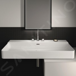 Ideal Standard Conca Ceram - Lavabo 1200x450 mm, avec trop-plein, 3 trous pour robinet, blanc T380401