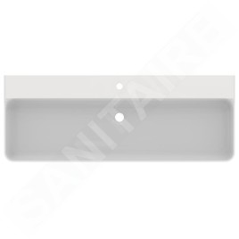 Ideal Standard Conca Ceram - Lavabo 1200x450 mm, sans trop-plein, trou pour robinet, blanc T380601