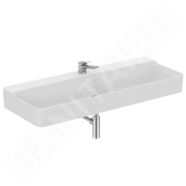 Ideal Standard Conca Ceram - Lavabo 1200x450 mm, sans trop-plein, trou pour robinet, blanc T380601
