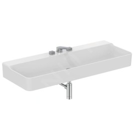 Ideal Standard Conca Ceram - Lavabo 1200x450 mm, sans trop-plein, 3 trous pour robinet, blanc T380701