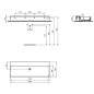 Ideal Standard Conca Ceram - Double-lavabo 1200x450 mm, sans trop-plein, sans trou pour robinet, blanc T380901 Ideal Standard Conca Ceram - Double-lavabo 1200x450 mm, sans trop-plein, sans trou pour robinet, blanc T380901