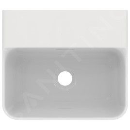 Ideal Standard Conca Ceram - Lave-main 400x350 mm, avec trop-plein, sans trou pour robinet, blanc T381101