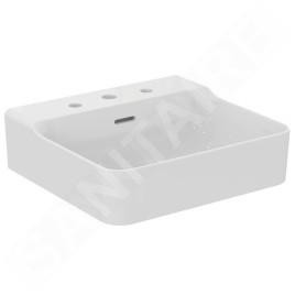 Ideal Standard Conca Ceram - Lavabo à poser 500x450 mm, avec trop-plein, 3 trous pour robinet, blanc T381301
