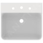 Ideal Standard Conca Ceram - Lavabo à poser 500x450 mm, avec trop-plein, 3 trous pour robinet, blanc T381301 Ideal Standard Conca Ceram - Lavabo à poser 500x450 mm, avec trop-plein, 3 trous pour robinet, blanc T381301