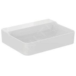 Ideal Standard Conca Ceram - Lavabo à poser 600x450 mm, sans trop-plein, sans trou pour robinet, blanc T382501