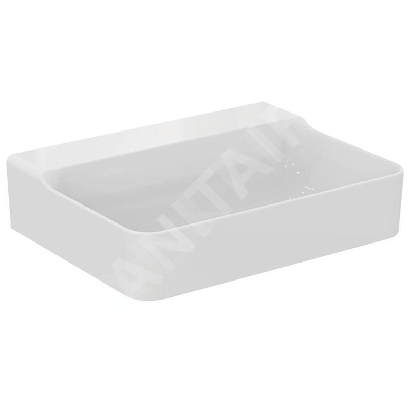 Ideal Standard Conca Ceram - Lavabo à poser 600x450 mm, sans trop-plein, sans trou pour robinet, blanc T382501 Ideal Standard Conca Ceram - Lavabo à poser 600x450 mm, sans trop-plein, sans trou pour robinet, blanc T382501