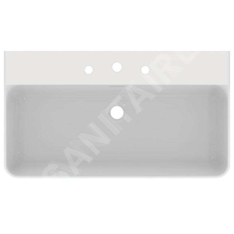 Ideal Standard Conca Ceram - Lavabo à poser 800x450 mm, avec trop-plein, 3 trous pour robinet, blanc T382701 Ideal Standard Conca Ceram - Lavabo à poser 800x450 mm, avec trop-plein, 3 trous pour robinet, blanc T382701
