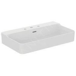 Ideal Standard Conca Ceram - Lavabo à poser 800x450 mm, avec trop-plein, 3 trous pour robinet, blanc T382701