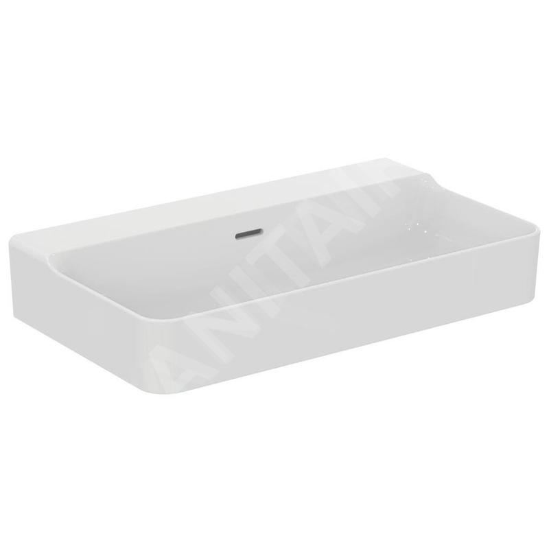 Ideal Standard Conca Ceram - Lavabo à poser 800x450 mm, avec trop-plein, sans trou pour robinet, blanc T382801 Ideal Standard Conca Ceram - Lavabo à poser 800x450 mm, avec trop-plein, sans trou pour robinet, blanc T382801