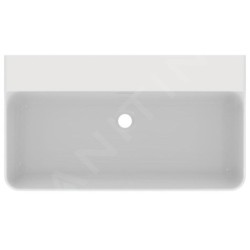 Ideal Standard Conca Ceram - Lavabo à poser 800x450 mm, avec trop-plein, sans trou pour robinet, blanc T382801